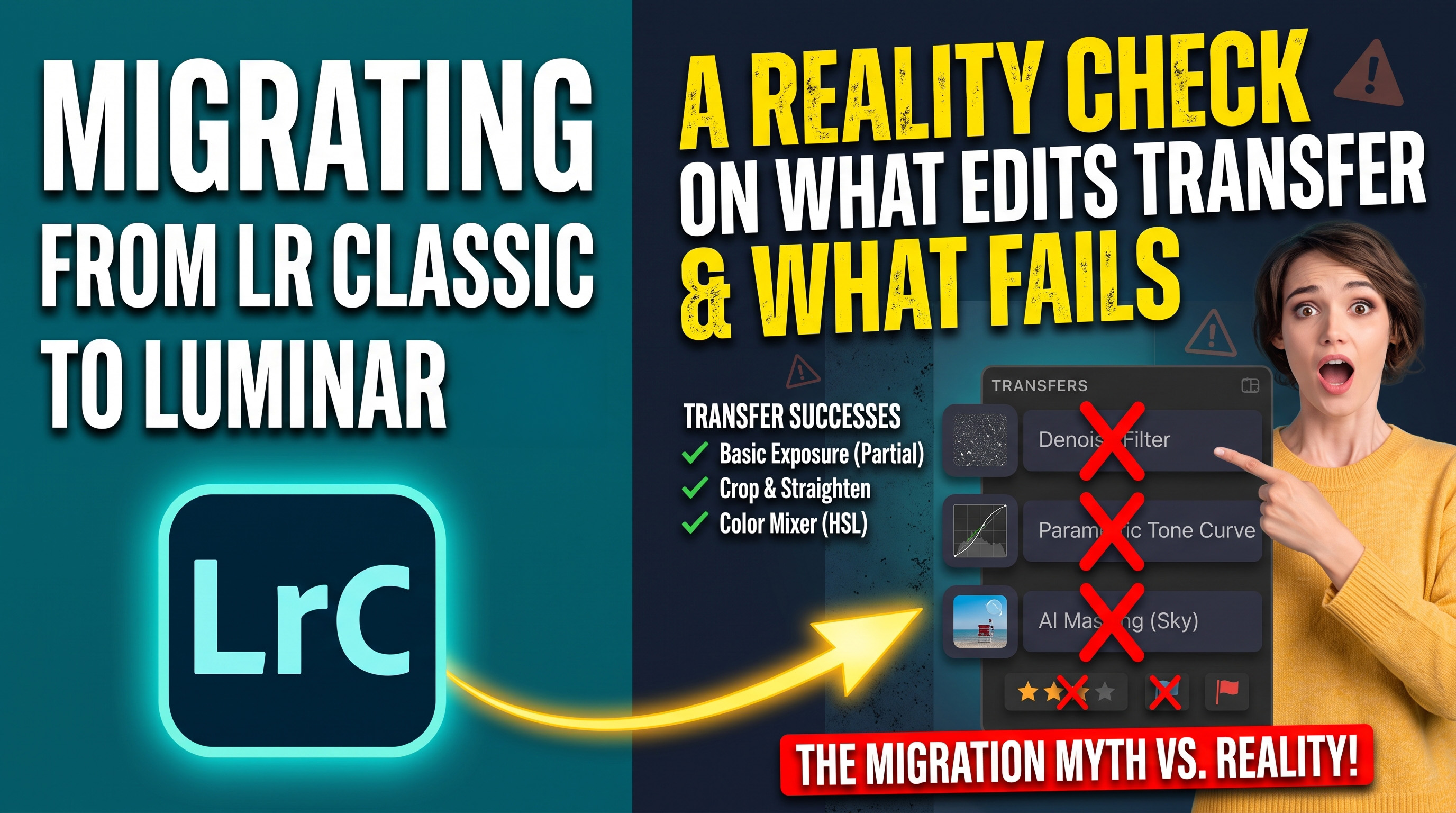 Move Lightroom Classic to Luminar (What Transfers and What Fails)